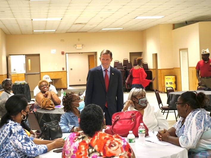 Blumenthal, a member of the Senate Armed Services Committee, joined U.S. Small Business Administration leadership to highlight how federal funding allowed the American Legion Post 142 in Hartford’s North End to stay afloat and continue offering services to veterans and the community during the COVID-19 pandemic.